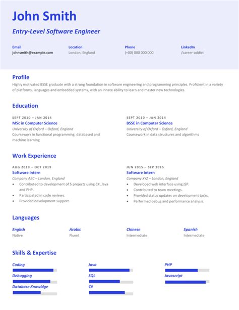 Filled with detailed examples for each section, tips for writing your own. The 10 Best Software Engineer CV Examples and Templates