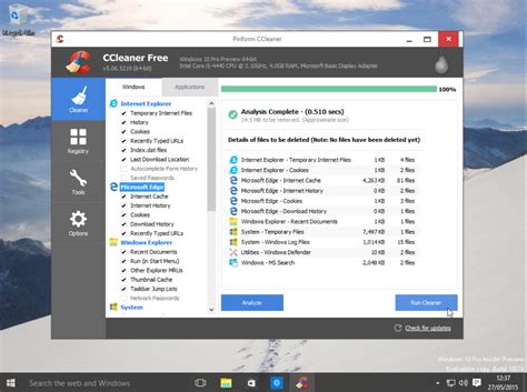 Check spelling or type a new query. CCleaner can now clean Microsoft Edge and IE12 browsers