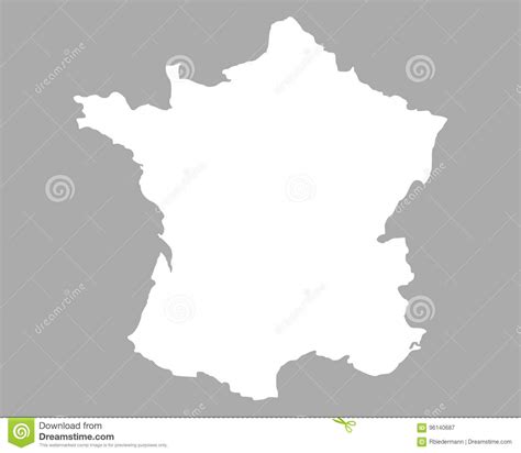 Kaart Van Frankrijk Vector Illustratie Illustration Of Cartografie