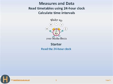 Measures And Data Read Timetables Using 24 Hour