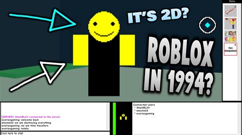 Playing The Oldest Playable Version Of Roblox 1994 Youtube