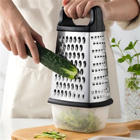 Four Side Box Grater Vegetable Slicer Tower Shaped Potato Cheese Grater
