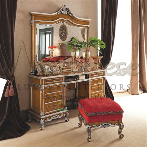 Exclusive Baroque Luxury Italian Classic Make Up Table Handcrafted