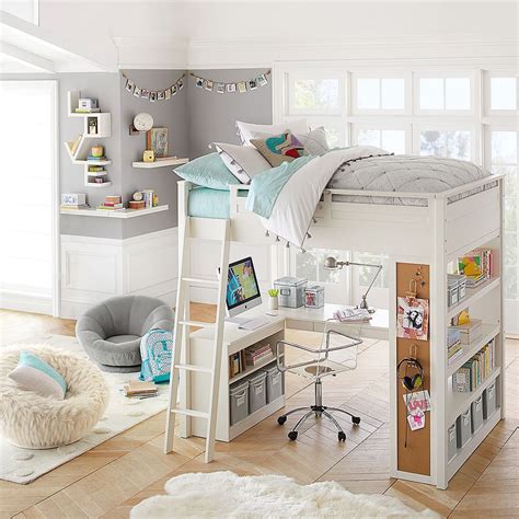Most teen rooms are too small for a couch or comfy armchair. Sleep & Study® Loft Bed | Bedroom makeover, Girls loft bed ...