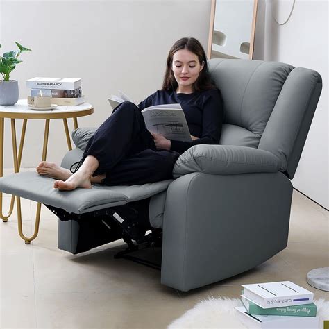 Easeland Manual Leather Reclinermodern And Minimalist
