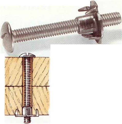 The barbed edge snaps on and prevents the caps. Barrel Nut Bolt - Machine-Cut Joint - Woodworking Archive