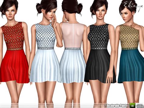 The Sims Resource Embellished Dress
