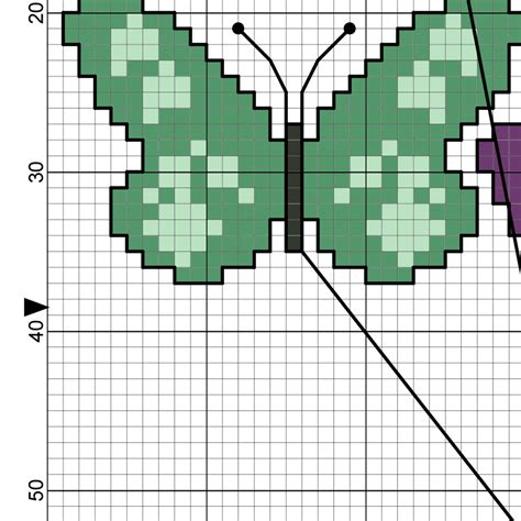 Aida 14, white 115w x 85h stitches size(s): Messenger Butterflies Cross Stitch Pattern - Daily Cross ...