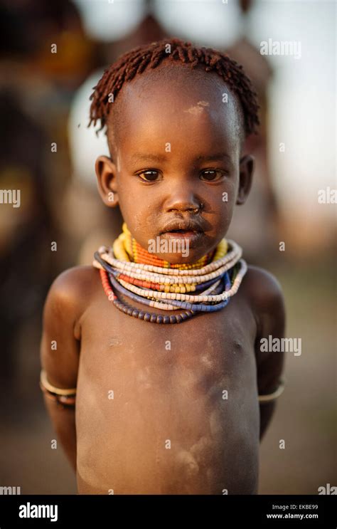 Portrait Of Gadi Hamar Tribe Omo Valley Ethiopia Africa Stock Photo