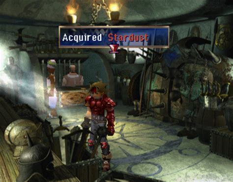 Its is in the room where you find the guard practicing on a dummy. The Legend of Dragoon Stardust Locations (Disc 2)