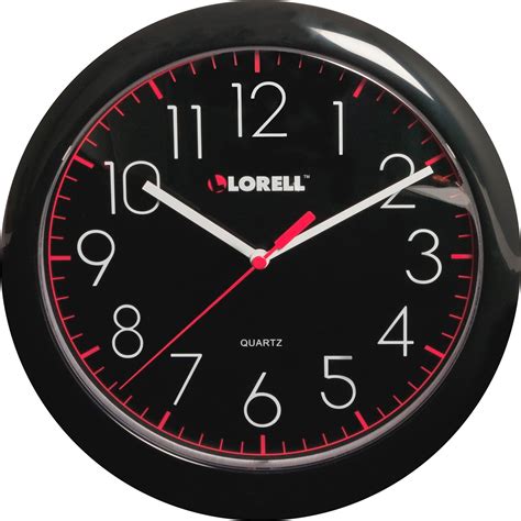 Lorell Llr60995 10 Quartz Black Face Wall Clock 1