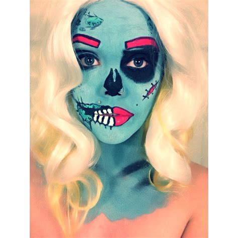 First Attempt At Pop Art Zombie Halloween Makeup Imgur