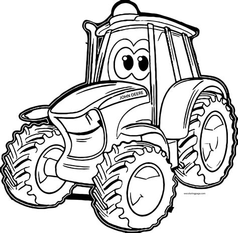 Smiling Tractor Coloring Book To Print And Online
