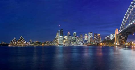 Sydney Skyline At Night Travelartpix