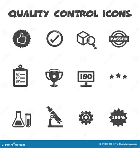 Iconos Del Control De Calidad Ilustración Del Vector Ilustración De