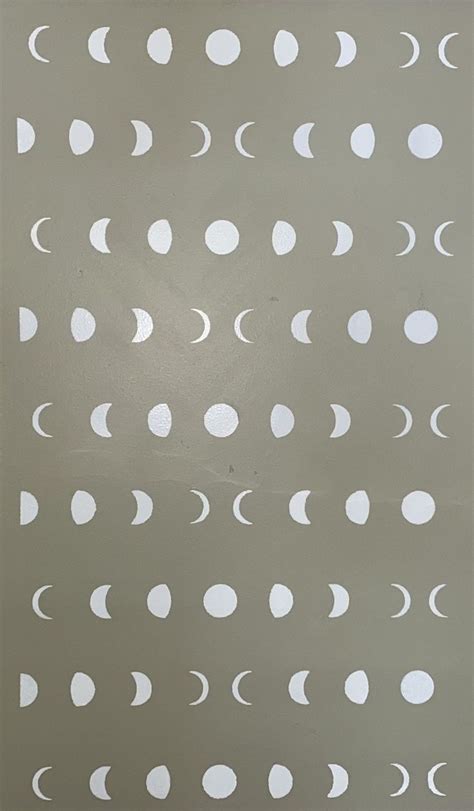 Largest Moon Phases Wall Stencil Repeating Pattern For Diy Etsy