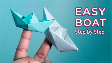How To Make A Easy Origami Boat Origami Boat Step By Step Easy