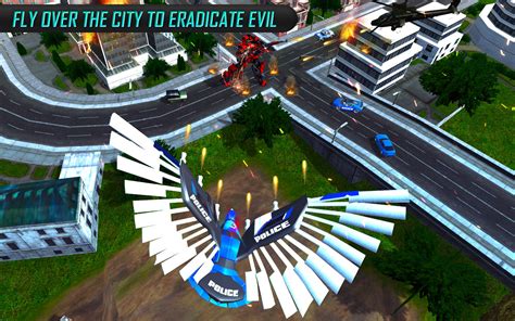 Us Police Transform Robot Car Cop Eagle Gameappstore For Android