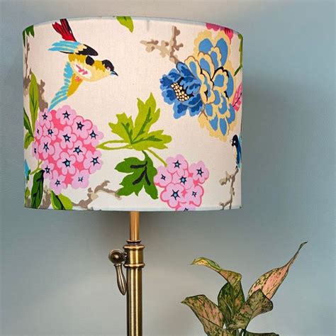 Colorful Floral Bird Lamp Shade Small Etsy Colorful Lamp Shades