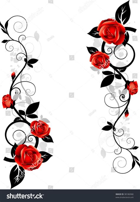 Rose Vines Vector At Collection Of Rose Vines Vector