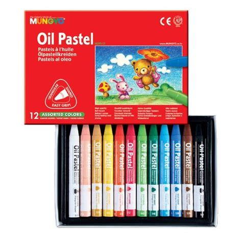 Mungyo Oil Pastels Triangular Set Of 12 Assorted Colors