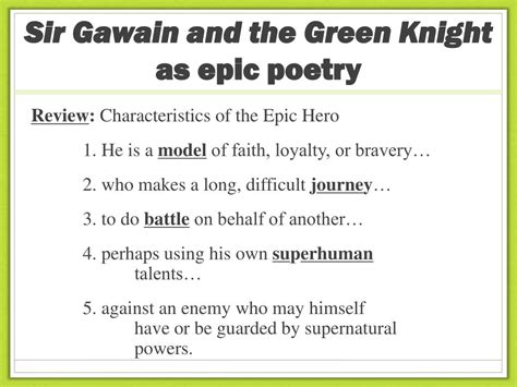 Ppt Introduction To Sir Gawain And The Green Knight Powerpoint