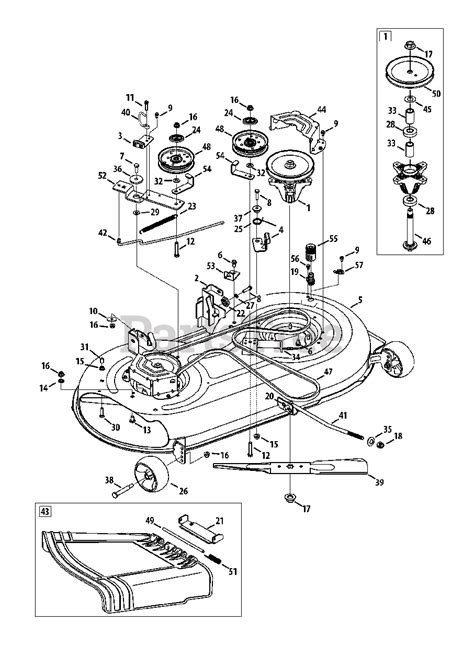 Murray 42 deck belt diagram u2014 untpikapps. Murray 13AM775S058 - Murray Lawn Tractor (2014) Mower Deck ...
