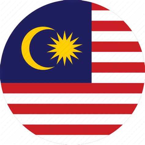 Circle, circular, country, flag, flag of malaysia, flags, malaysia, malaysia flag, national ...