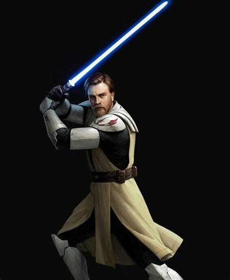 Jedi Master Obi Wan Kenobi The Clone Wars Star Wars Painting Star Wars