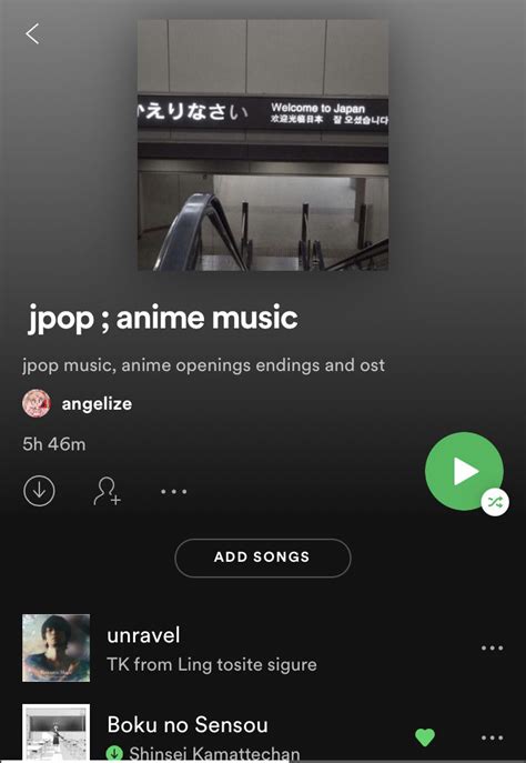 Spotify Playlist Anime Playlist Names Ideas Japanese Song Music