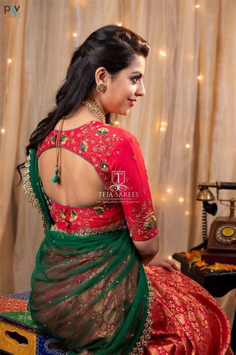 Pin By Seema Yadav On Backless Blouse Designs Half Saree Designs Backless Blouse Designs