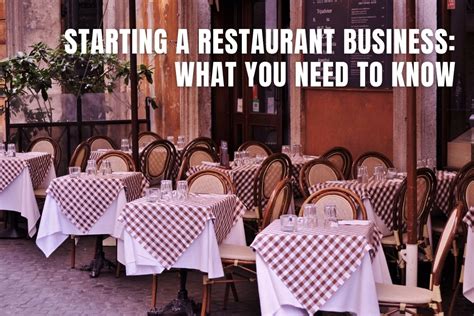 Starting A Restaurant Business What You Need To Know