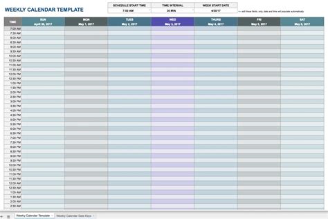 Schedule With Time Slots 6 Am