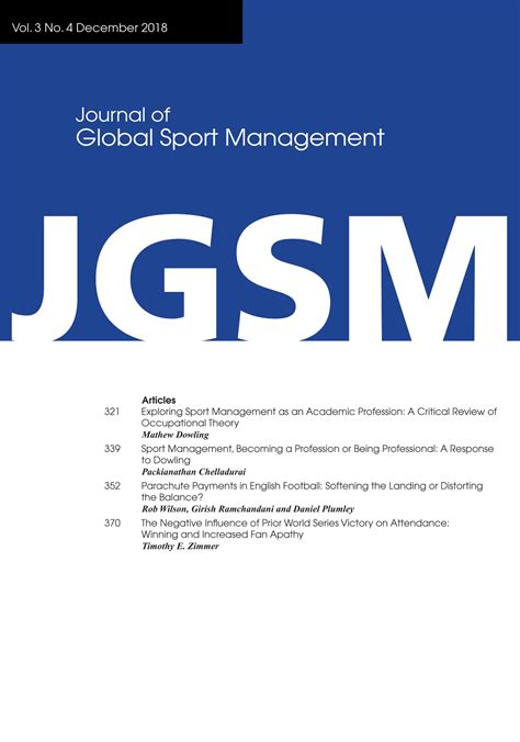 Sports management worldwide, portland, oregon. Exploring Sport Management as an Academic Profession: A ...