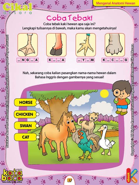 Lkpd anak tk belajar mengenal jenis hewan peliharaan. Worksheet PAUD TK A-B Mengenal Anatomi Hewan | Ebook Anak