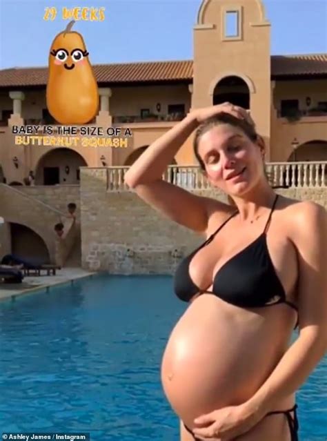 Pregnant Ashley James Shows Off Her Bump In A Bikini As She Enjoys A Babymoon In Cyprus Daily