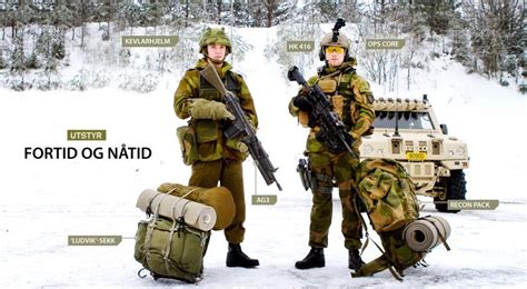 Old Norwegian Army Standard Issue Gear At The Left And New Standard