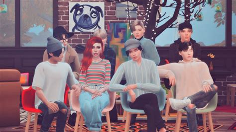 The Sims 4 Bts 방탄소년단 Sims Download Cc Link Youtube