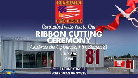 Boardman Fire And Rescue Station 81 Ribbon Cutting Ceremony Boardman