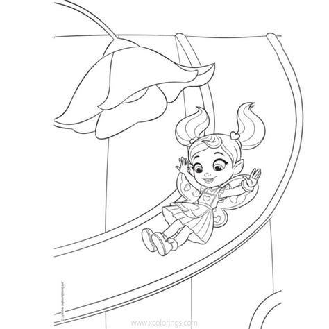 Marmalady with her yummy parfaits and tasty quiche; Butterbean's Cafe Coloring Pages Poppy Butterbean Cricket ...