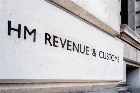 Iconic Sign Outside Of The Hm Revenue And Customs Building In