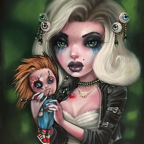 Tiffany The Bride Of Chucky By Kurtis Rykovich Arte Horror Horror Art Bride Of Chucky Big