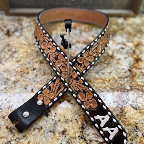 Custom Tooled Leather Belt Etsy