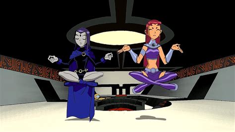 Starfire Meditates With Raven Teen Titans Switched Youtube