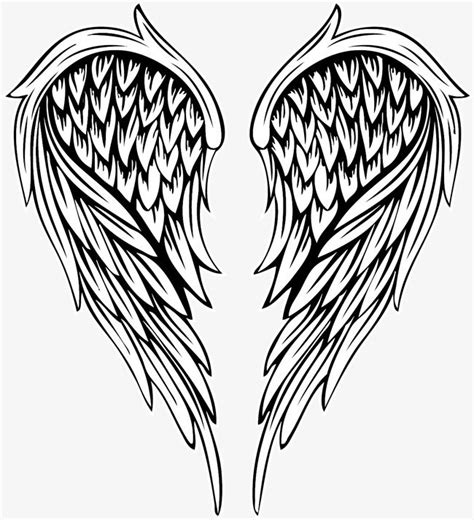 Angels Wing PNG Transparent Vector Painted Feather Angel Wings Wing