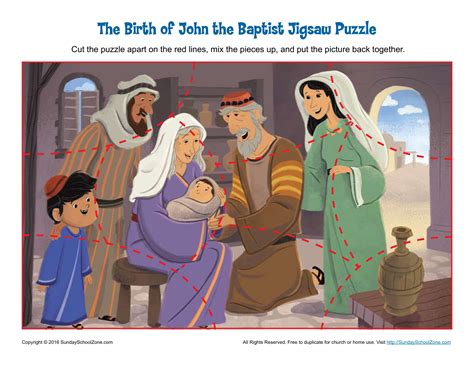 The Birth Of John The Baptist Jigsaw Puzzle Childrens Bible