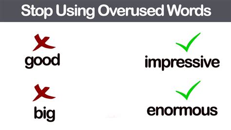 12 Overused English Words Stop Using Overused Words Youtube