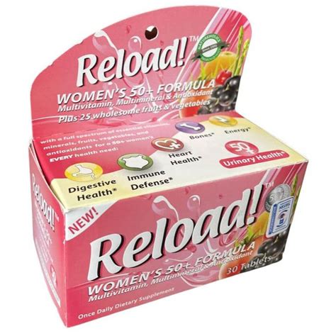 Reload Womens 50 Formula Multivitamin Multimineral And Antioxidants