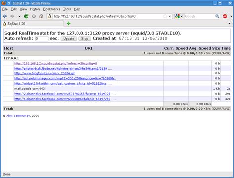 Real-time Squid proxy server log on Web Browser - SqStat | Linux Blog