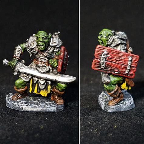 Orc Swordsman From Reaper Miniatures 77019 Painted At My Basic Level